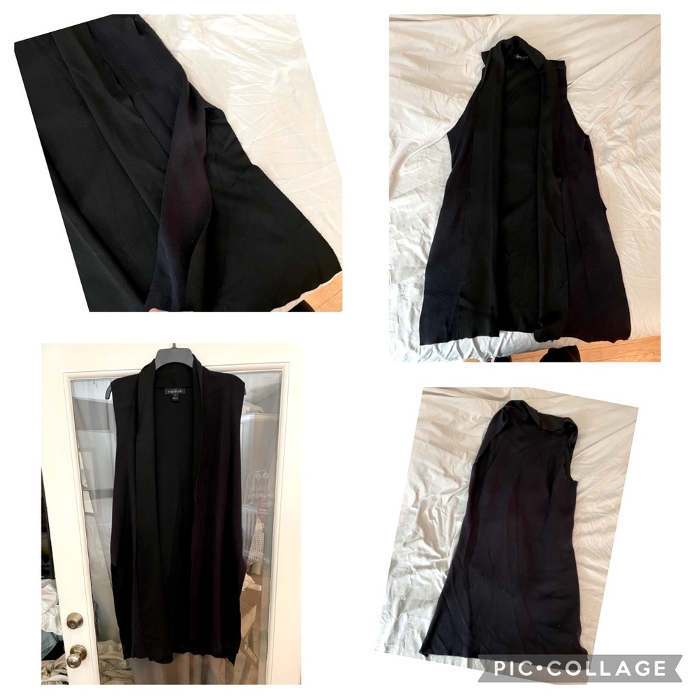 Long sleeveless sweater